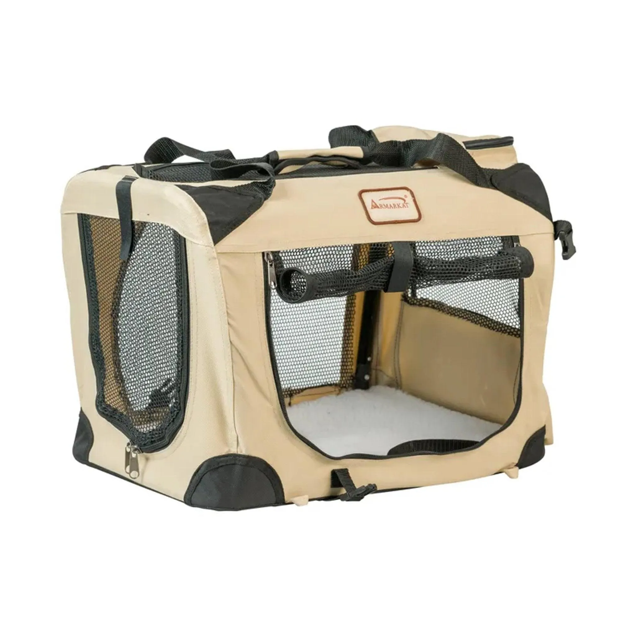 - Armarkat Crate Beige Soft Folding Best-priced Travel Dog First-dibs sale Pet Carrier