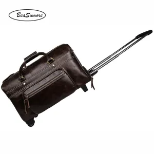 100 % Early-bird deal Bag Travel layer cowhide Head High-grade On-time delivery BeaSumore