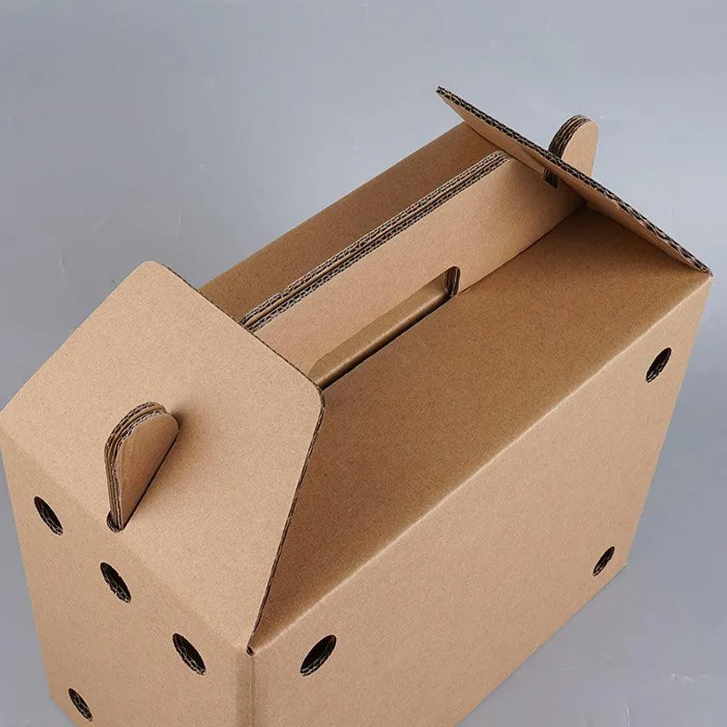 10PCS Disposable Cardboard Pet Carrier - 3 Sizes for Small Animals