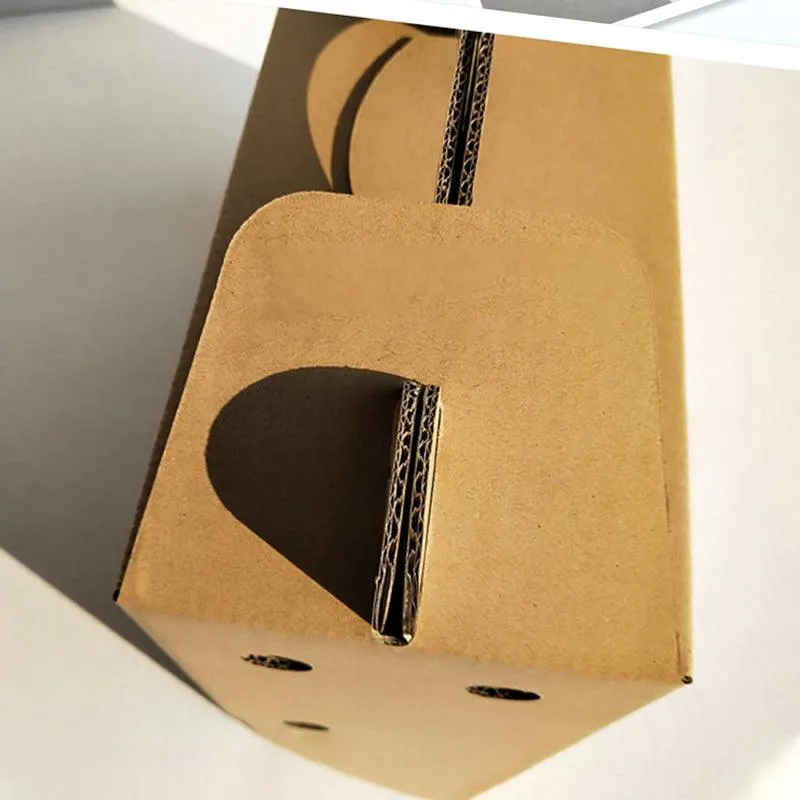 10PCS Disposable Cardboard Pet Carrier - 3 Sizes for Small Animals