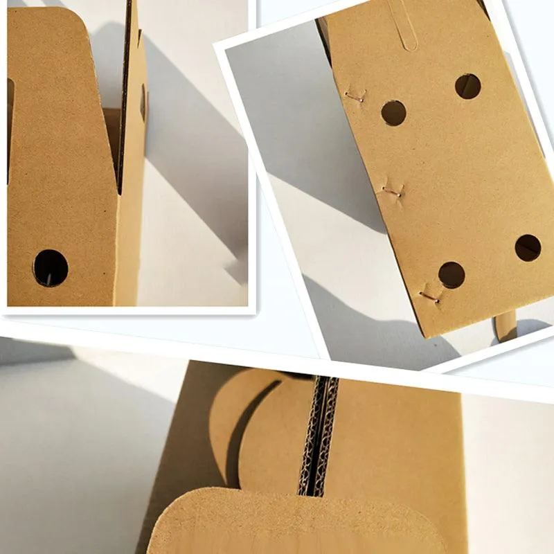 10PCS Disposable Cardboard Pet Carrier - 3 Sizes for Small Animals