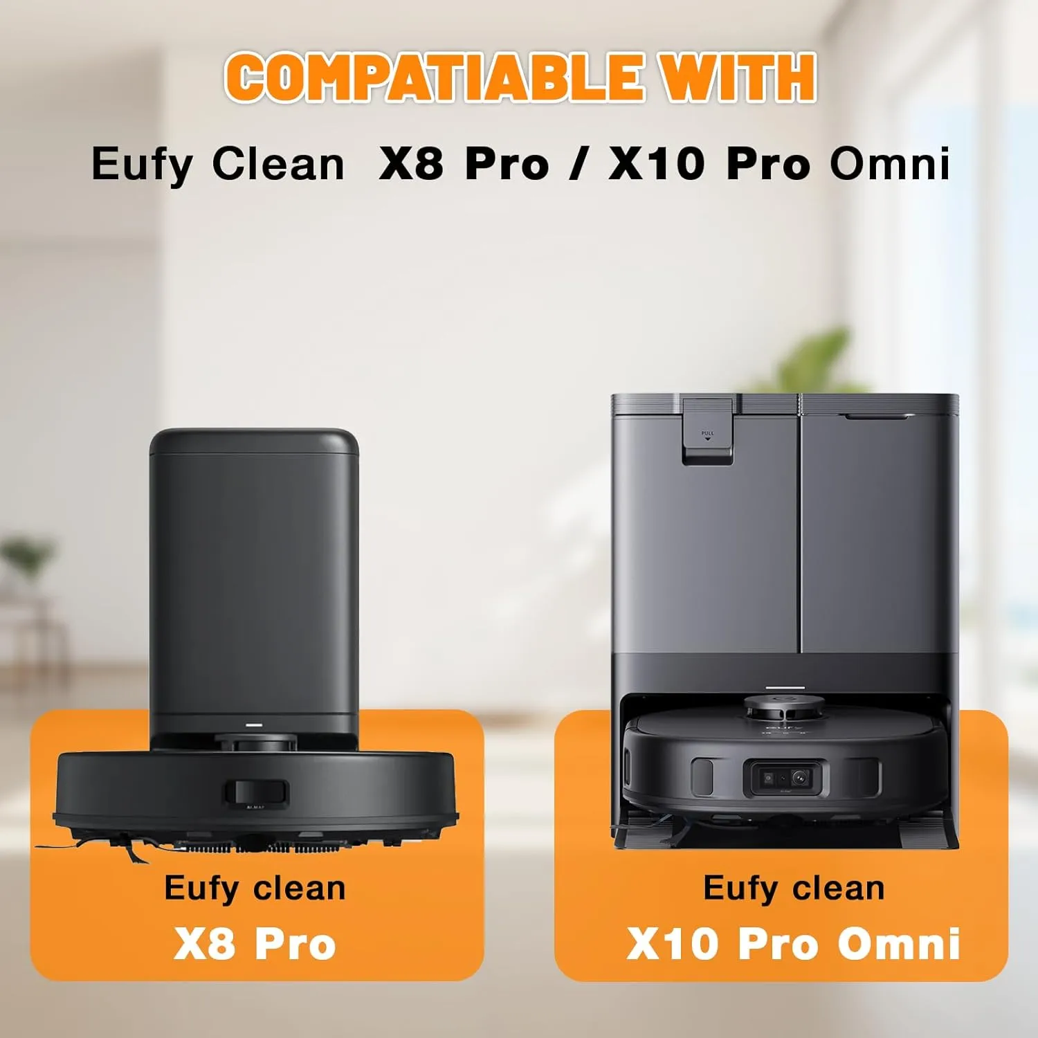 12 Pack Replacement Dust Bag compatible with Eufy Clean X8 Pro X10 Pro Omni Robot Vacuum Self-Empty Station, Effective Dust Filtration for Eufy Vacuum Bags Accessory