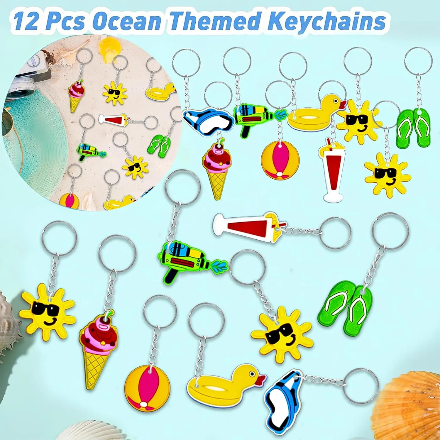 122 pcs Beach Party Favors Tropical Swimming Pool Party Favors Summer Party Decorations Pool Gift Bag for Beach Party Birthday Supplies