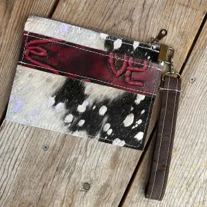 123 Make-up bag - Silver Acid w/ Red Brands