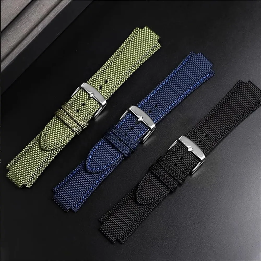 12mm Convex Mouth Nylon For Series Strap T137.407/410 Men Wristband Bracelet(Military green sk)