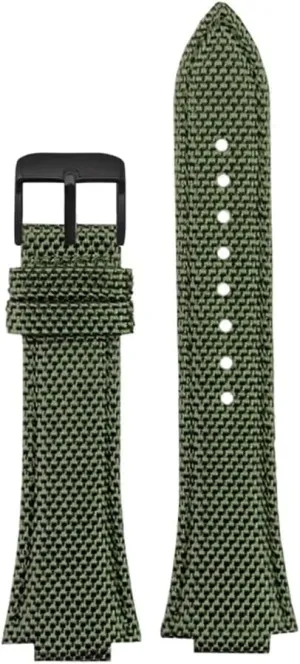 12mm Convex Mouth Nylon For Series Strap T137.407/410 Men Wristband Bracelet(Military green sk)
