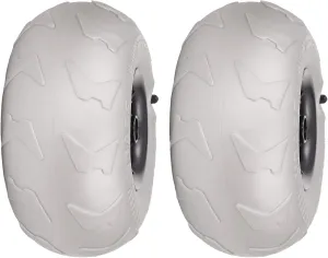 2-Pack 9In x 4.5In Beach Balloon Wheels Replacement Balloon Sand Tires TPU Cart Tires Beach Cart Canoe Cart and Buggy Wheels forKayak Dolly Canoe(Aperture 0.87 inches)