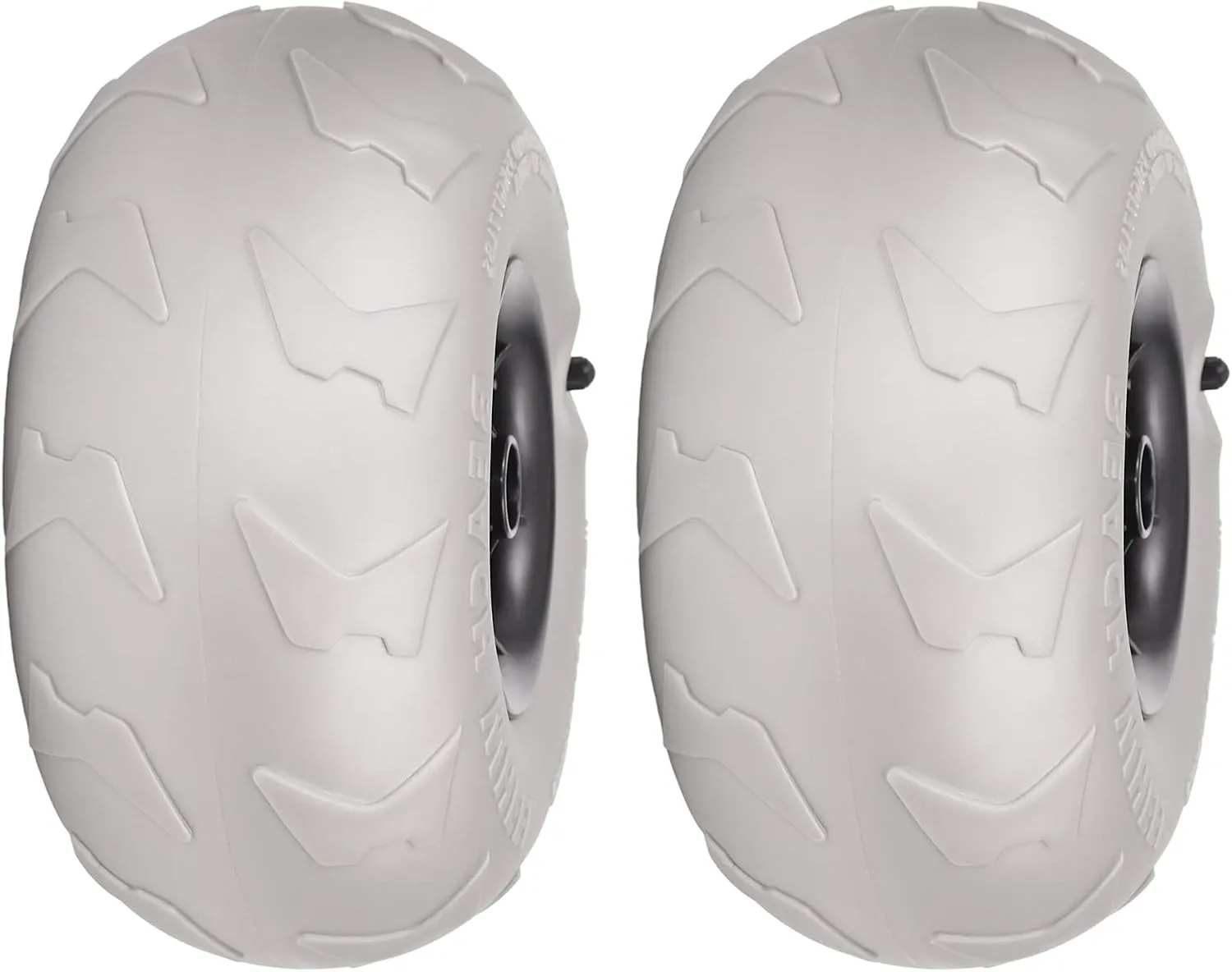 2-Pack 9In x 4.5In Beach Balloon Wheels Replacement Balloon Sand Tires TPU Cart Tires Beach Cart Canoe Cart and Buggy Wheels forKayak Dolly Canoe(Aperture 0.87 inches)