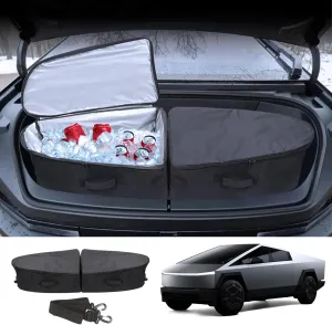 2 PCS Front Trunk Organizer for Cybertruck, Oxford Frunk Storage Bag with Shoulder Straps, Waterproof Front Trunk Insulation Cooler Bag for Cybertruck Accessories