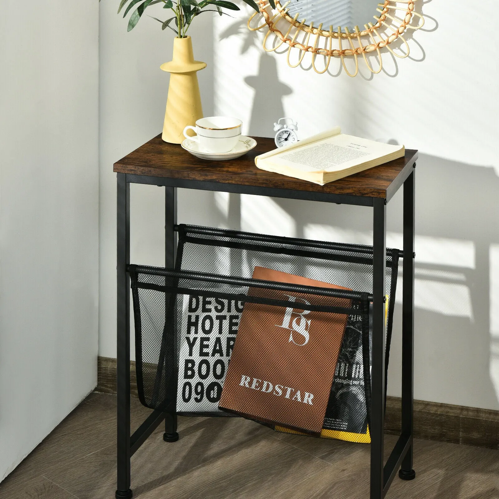 2 Tier Narrow Sofa Side End Table / Laptop Stand