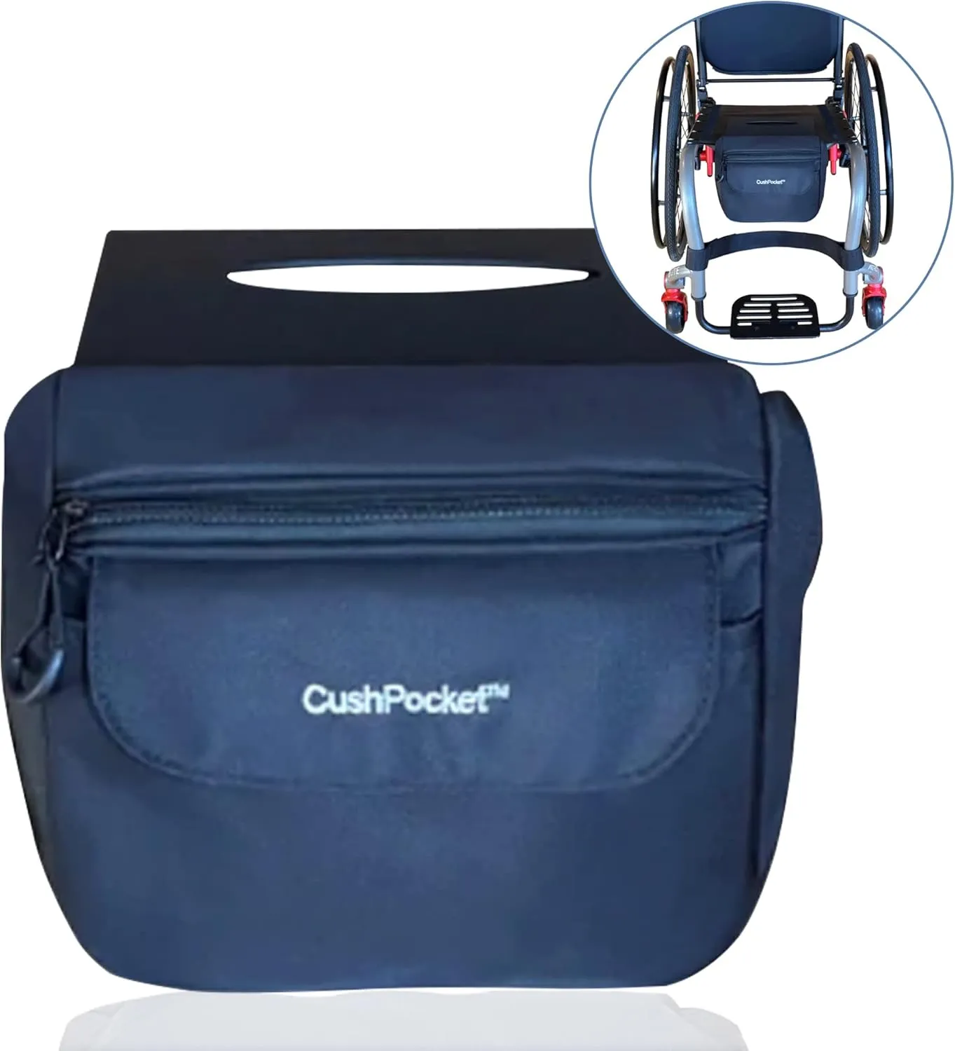 2022 CushPocket™ Wheelchair Storage Bag, Bigger, Better, Improved Features, Black