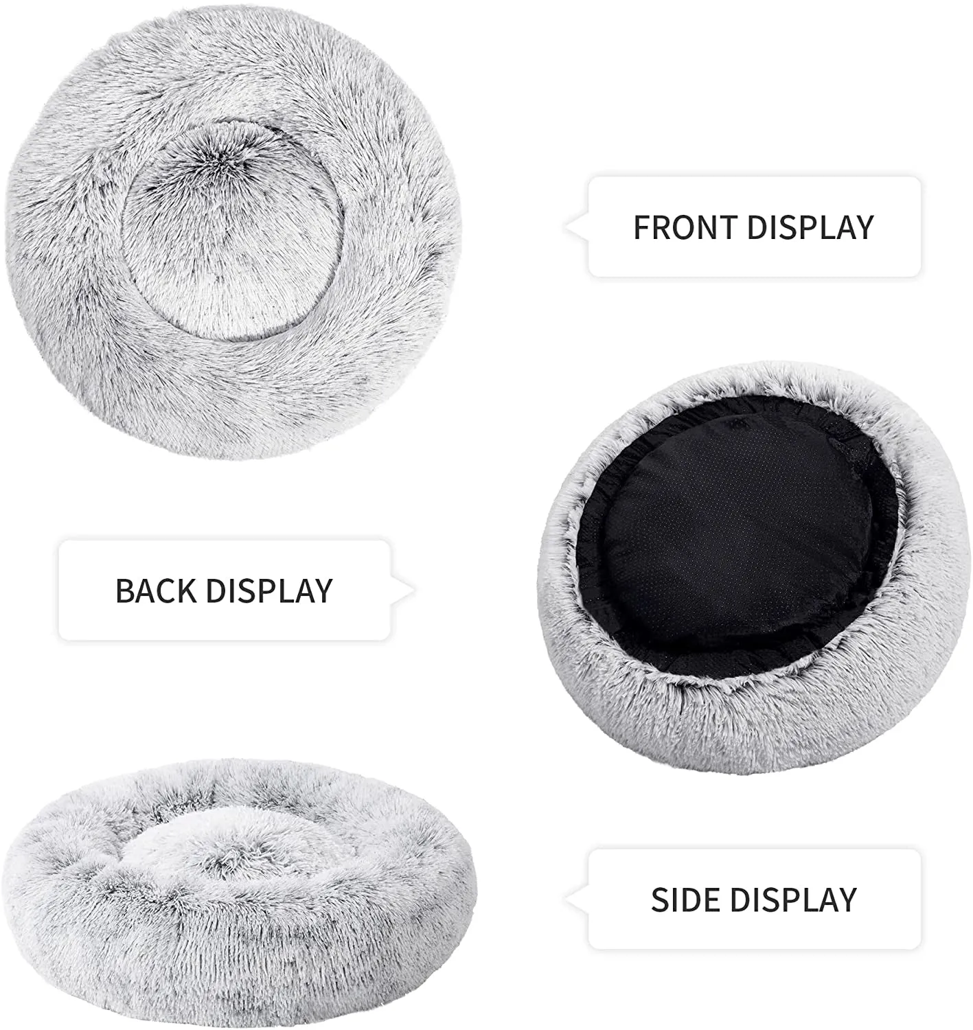 24In Cat and Small Dog Bed, gray, by Love's Cabin