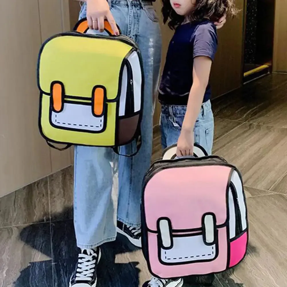 2D Comic Adjustable Strap Bookbag