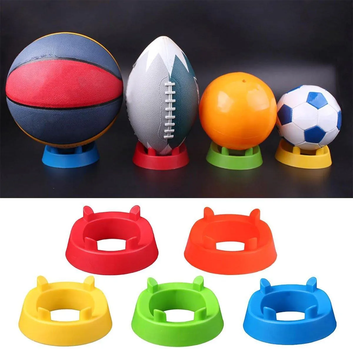 2PCS Football Basketball Volleyball Storage Stand Multi-Functional Ball Holder