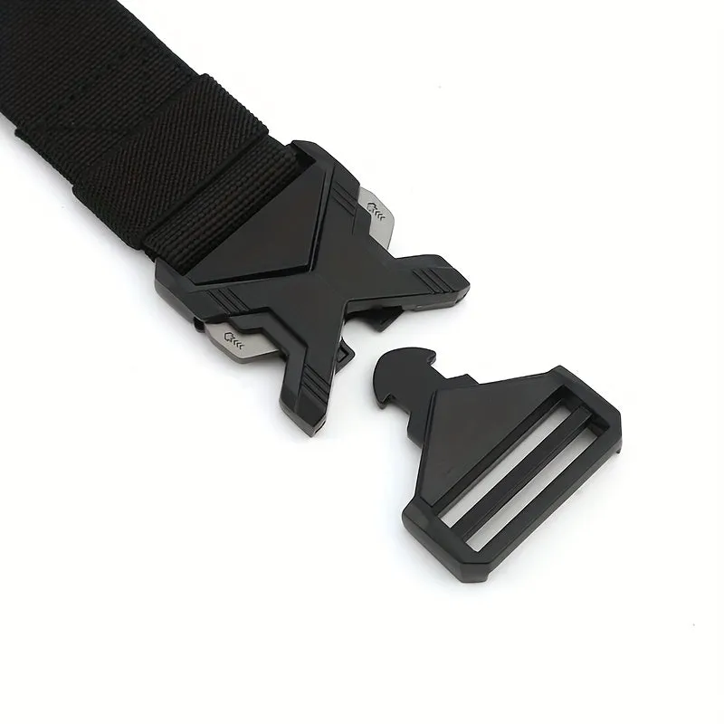 2pcs Tactical Belts Quick Release Buckles Nylon Material Outdoor Sports Running