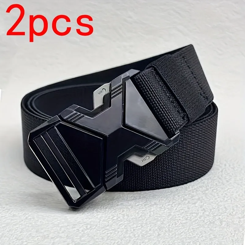 2pcs Tactical Belts Quick Release Buckles Nylon Material Outdoor Sports Running