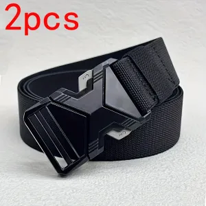 2pcs Tactical Belts Quick Release Buckles Nylon Material Outdoor Sports Running