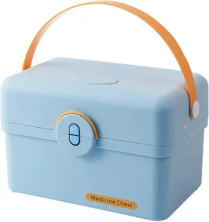 3-Layer Large Capacity First Aid Box, Portable Medicine Storage Case with Lockable Design, Household & Outdoor Organizer, for Home, Travel, Camping