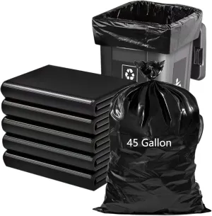 45 Gallon Trash Bags 1.8 Mil -39.3''x47.2'' Pack of 50 Thick Large Heavy Duty Multi-Use Garbage Bags Extra Large Strong Trash Can Liners for Office, Picnic,Kitchen, Bulk Bags (45 Gallon 50 Count)