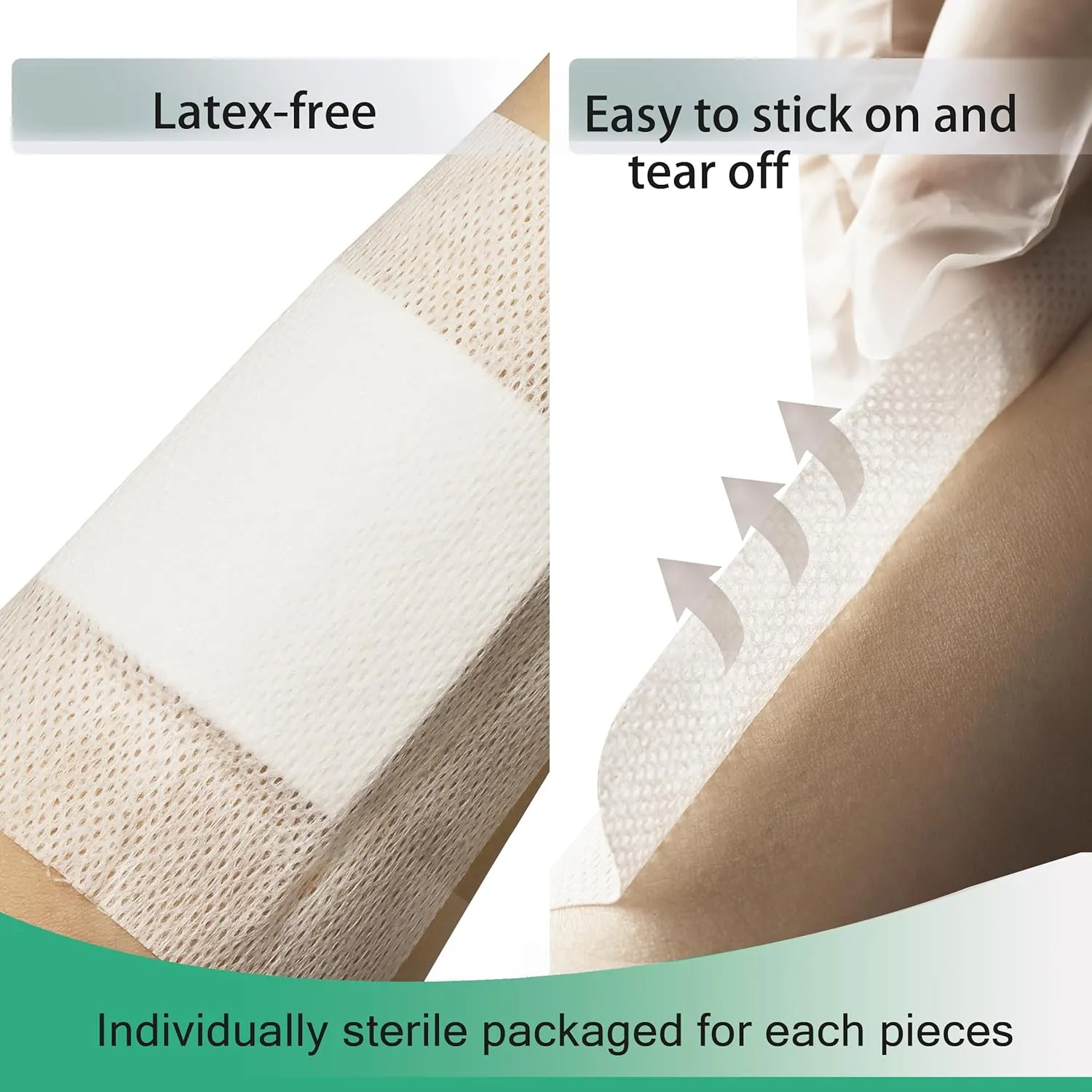 4X8 Inches Extra Large Sterile Adhesive Island Wound Dressing Bandages - Non Woven Cover Bordered Gauze Pads, 25 Individually Pack, High Absorbent, Medical Grade by QICHUANG(4X8 INCHES - C25)
