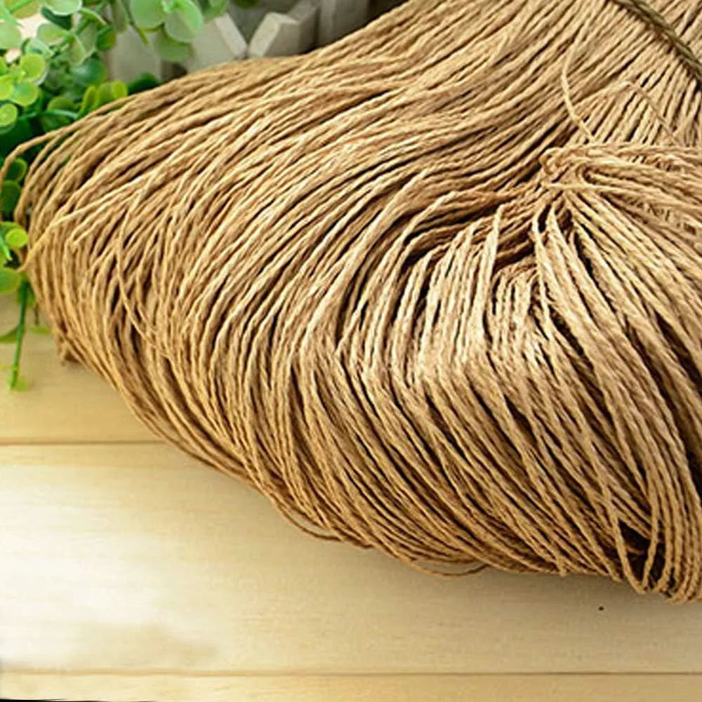 500g Hand Crocheting Raffia Straw Yarn for Knitting - Coffee Beach Bag and Summer Sun Hat Material - Cellulose Crochet Yarn