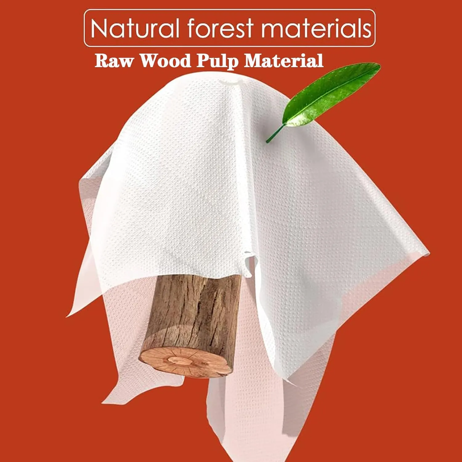 8 Packs Small Disposable Facial Tissues, Facial Napkins, Toilet Paper, Material Native Wood Pulp Fiber NOT COTTON, White Facial Paper, 4-Ply, 256 Sheets per Bag