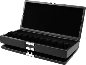 A-xctoe Durable Double Layers Genuine Leather Bassoon Reeds Storage Case Box Holder for 20 Bassoon Reeds Black