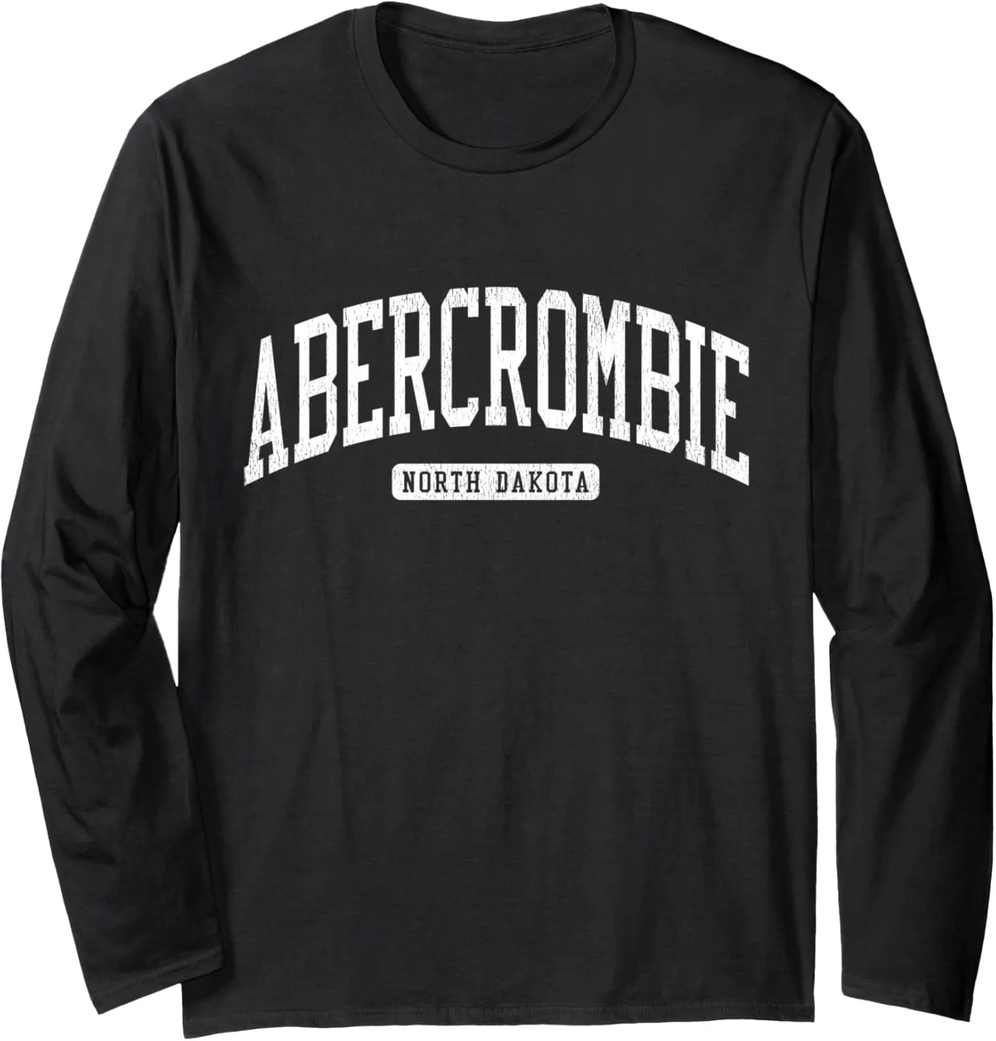 Abercrombie North Dakota ND JS03 College University Style Long Sleeve T-Shirt