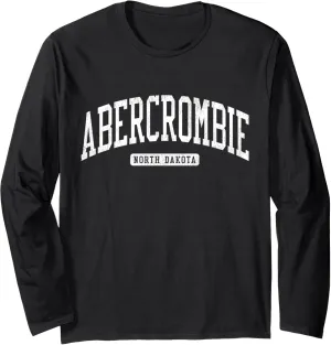 Abercrombie North Dakota ND JS03 College University Style Long Sleeve T-Shirt
