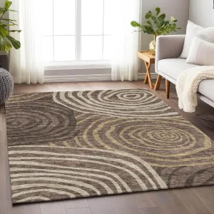 Addison Rugs Mayfield AMF765 Fudge 9' x 12' Indoor Premium Machine Washable Rug, Silky Soft, Easy Clean, Non Shedding, Bedroom, Living Room, Dining Room, Kitchen, Patio Rug