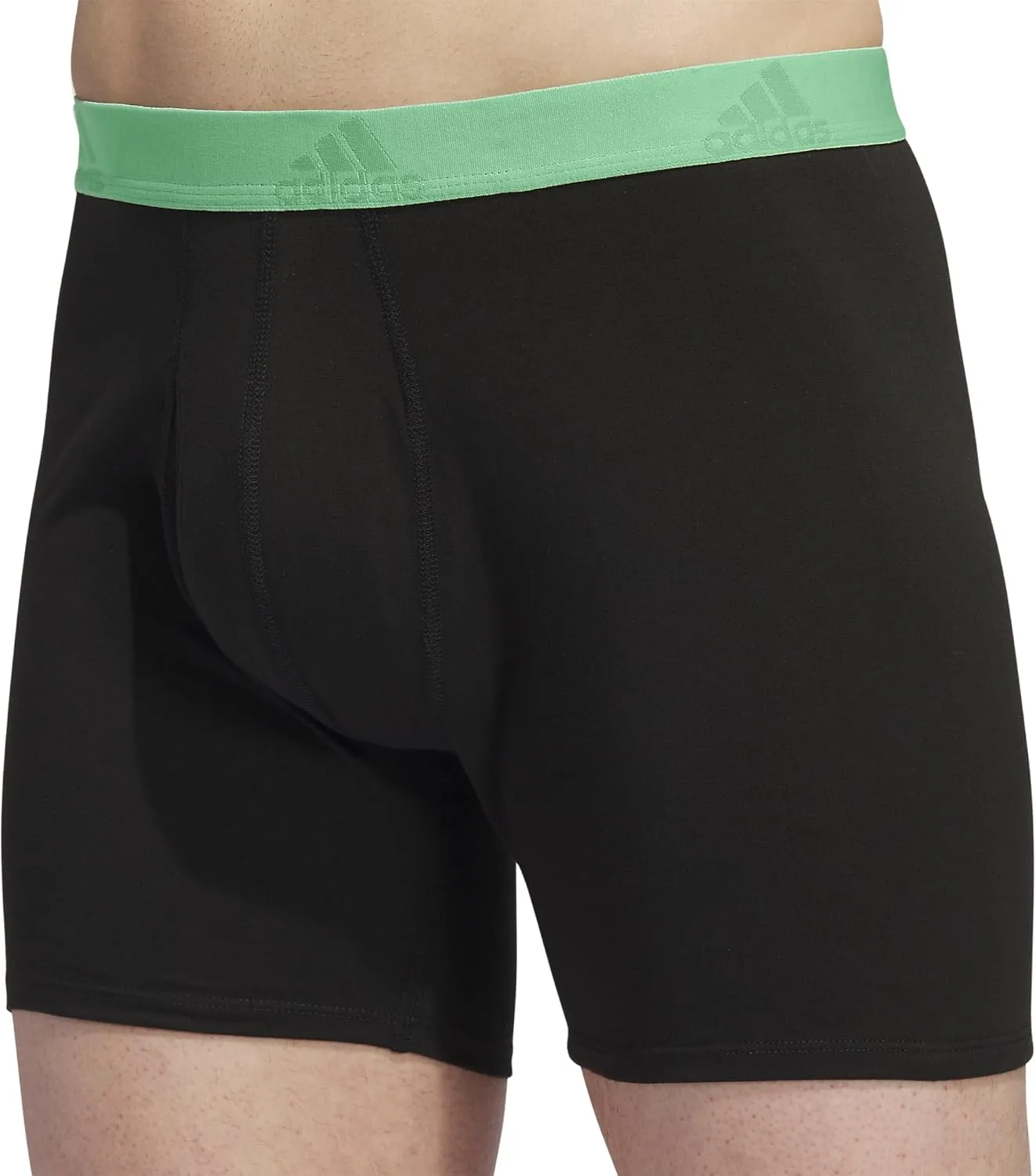 adidas Men's Performance Stretch Cotton Boxer Briefs 3-Pack, Soft Underwear, Superior Comfort