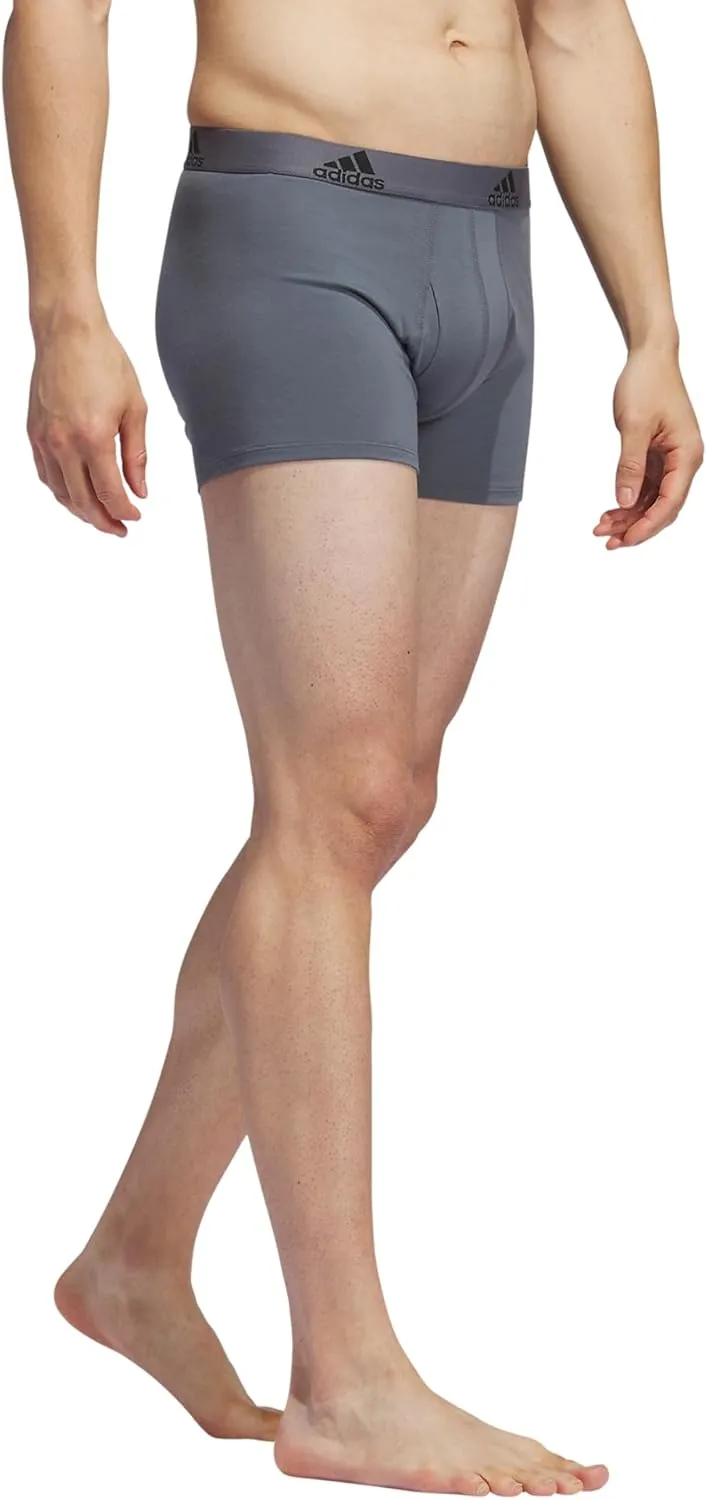 adidas Men's Performance Stretch Cotton Trunk Underwear (3-Pack) Designed for Active Comfort and All Day Wear