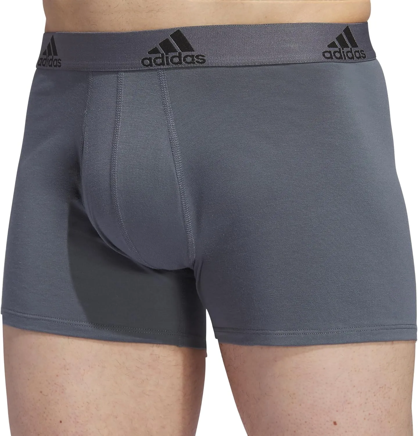 adidas Men's Performance Stretch Cotton Trunk Underwear (3-Pack) Designed for Active Comfort and All Day Wear