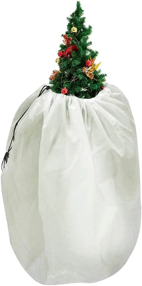 Agfabric Christmas Tree Storage Cover for H30''xW60'' Xmas Tree Dust-Proof Bag,Drawstring Designed Easy to Use,Non-Woven Fabric Material to Protect Against Dust Insects,0.95oz/yd
