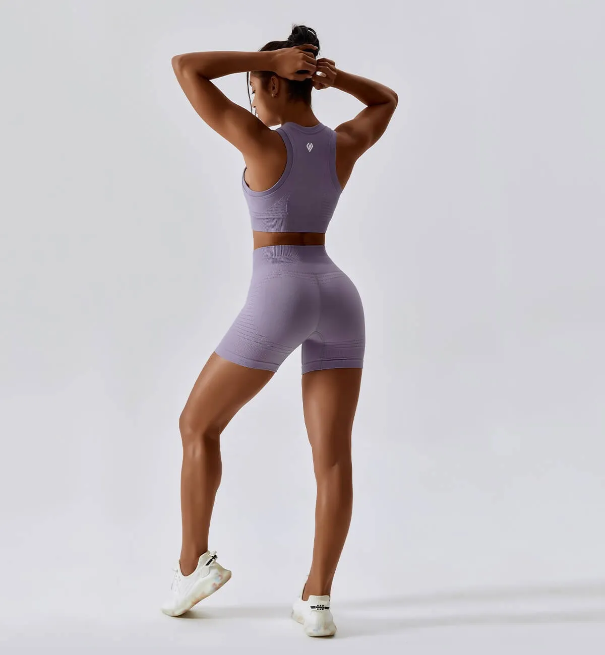 Air Flow Training Cropped Tank-Lavender