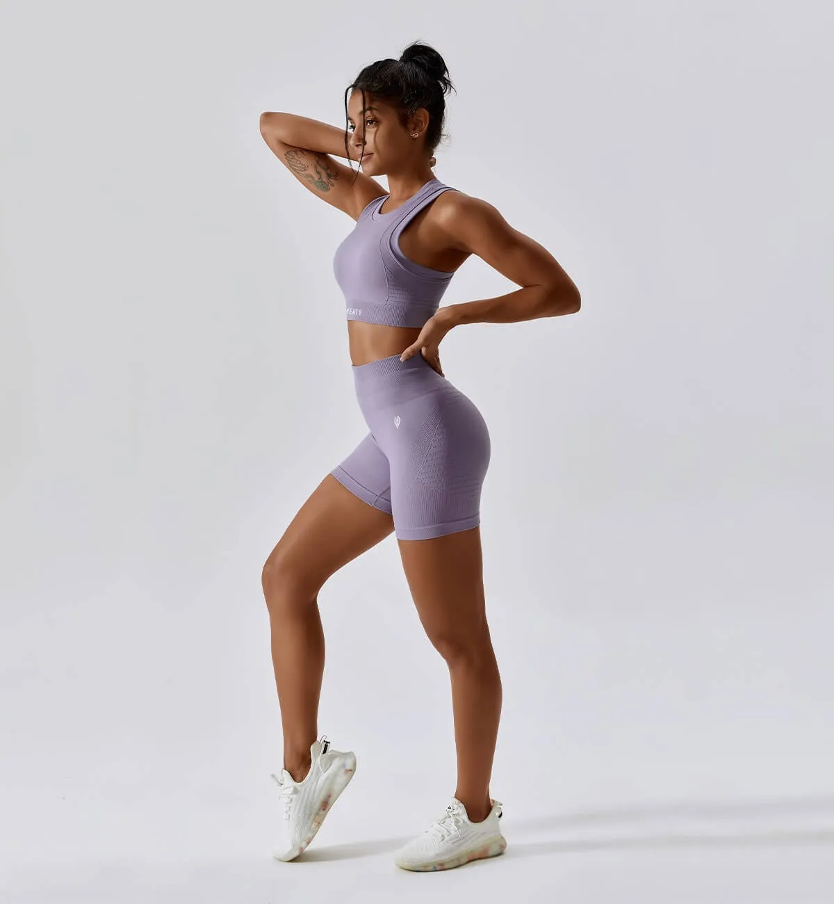Air Flow Training Cropped Tank-Lavender