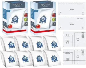 AirCIean 3D Efficiency Vacuum CIeaner Bags - 2 Boxes - Includes 8 Genuine AircIean GN Bags   2 Genuine Super Air CIean FiIter   2 Genuine Pre-Motor Protection FiIters