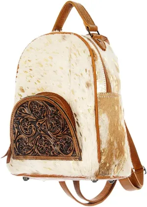 American Darling Backpack Hand Tooled Hair on Genuine Leather Western Women Bag | Backpack for Women | Laptop Backpack | Backpack for School | Backpack Purse | Travel Backpack