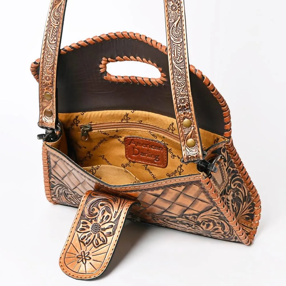 American Darling Wallet Hand Tooled Genuine Leather Women Bag Western Handbag Purse