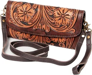 American Darling Wallet Hand Tooled Genuine Leather women bag western handbag purse