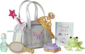 American Girl WellieWishers 14.5-inch Doll Ready to Be Royal Accessories with Bag, Hand Mirror, and Tiara, For Ages 4 
