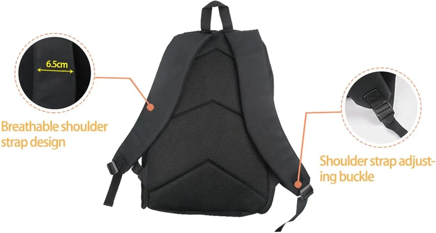 AmzPrint Butterfly Fish 17 Inch Black Shoulder Lightweight Book Bags Coral Cartoon Print Kids Backpack Boys Girls