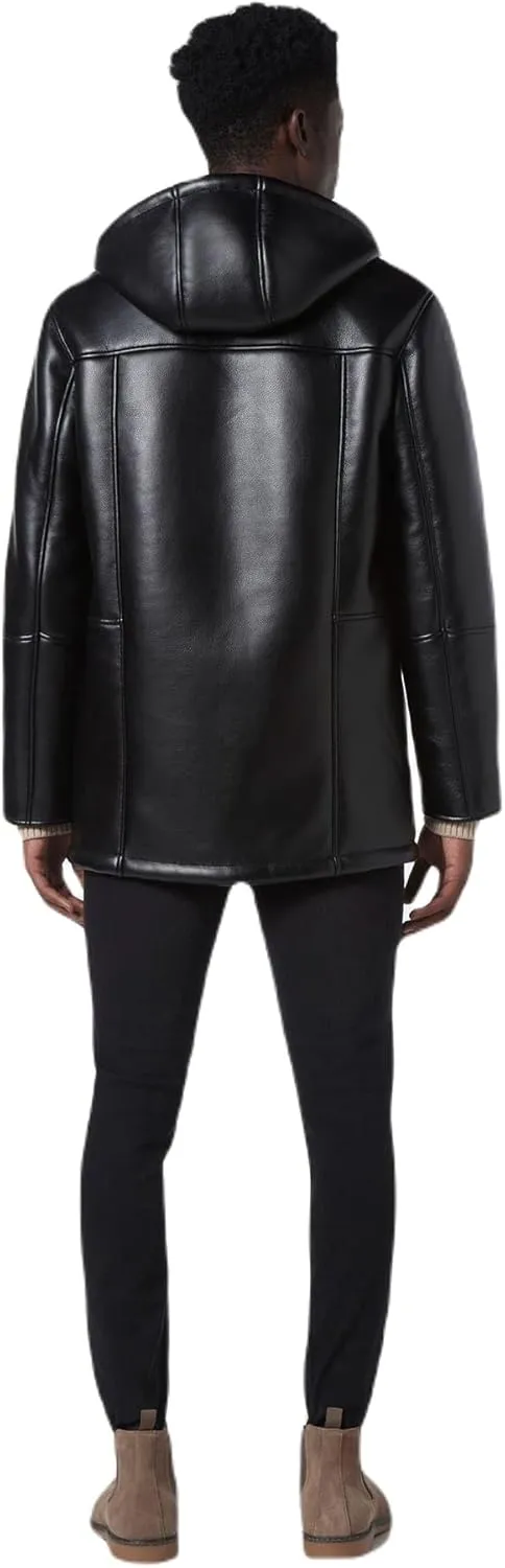 Andrew Marc Men's Faux Leather Sherling Jacket