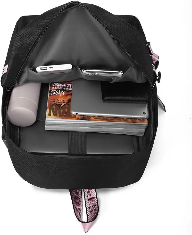 Anime Sword Art Online Backpack School Bag Kirigaya Kazuto Kirito Daypack Student Bag with USB Port 3