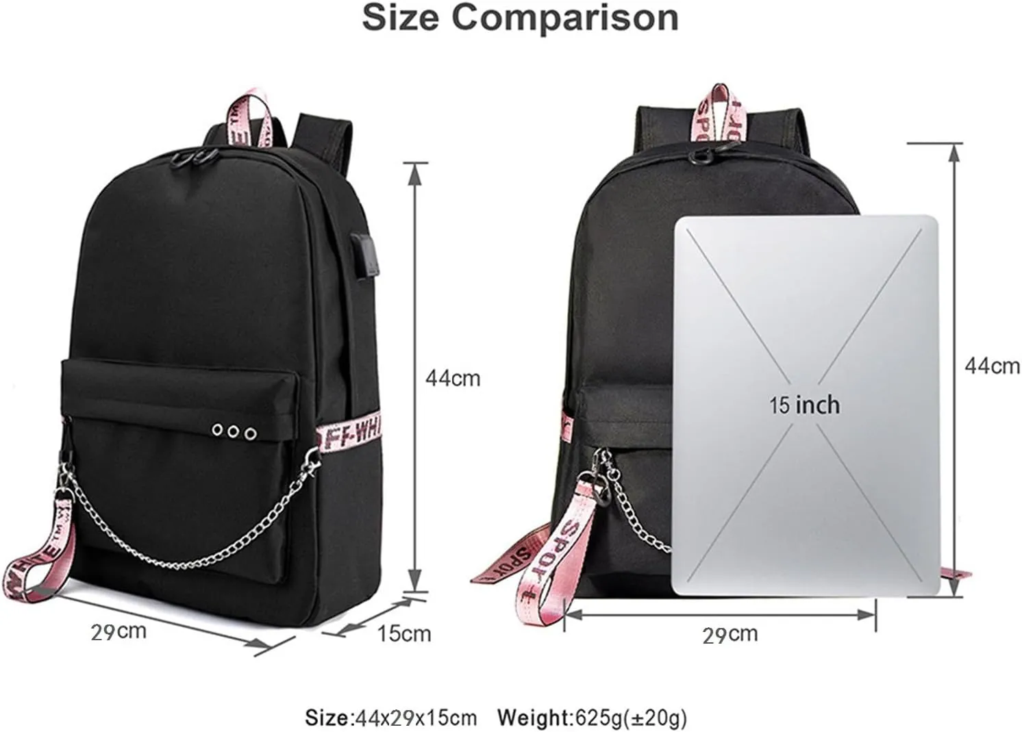 Anime Sword Art Online Backpack School Bag Kirigaya Kazuto Kirito Daypack Student Bag with USB Port 6