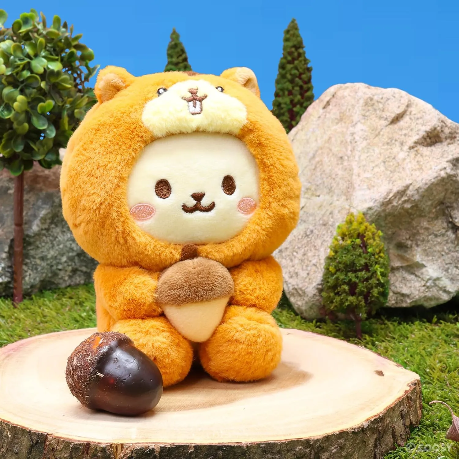 Anirollz Stuffed Animal Plush Toy Fall Animals Squirrel Bunniroll Small Plush Doll | Soft, Squishy, Warm, Cute, Comfort, Safe Birthday Gift Kawaii