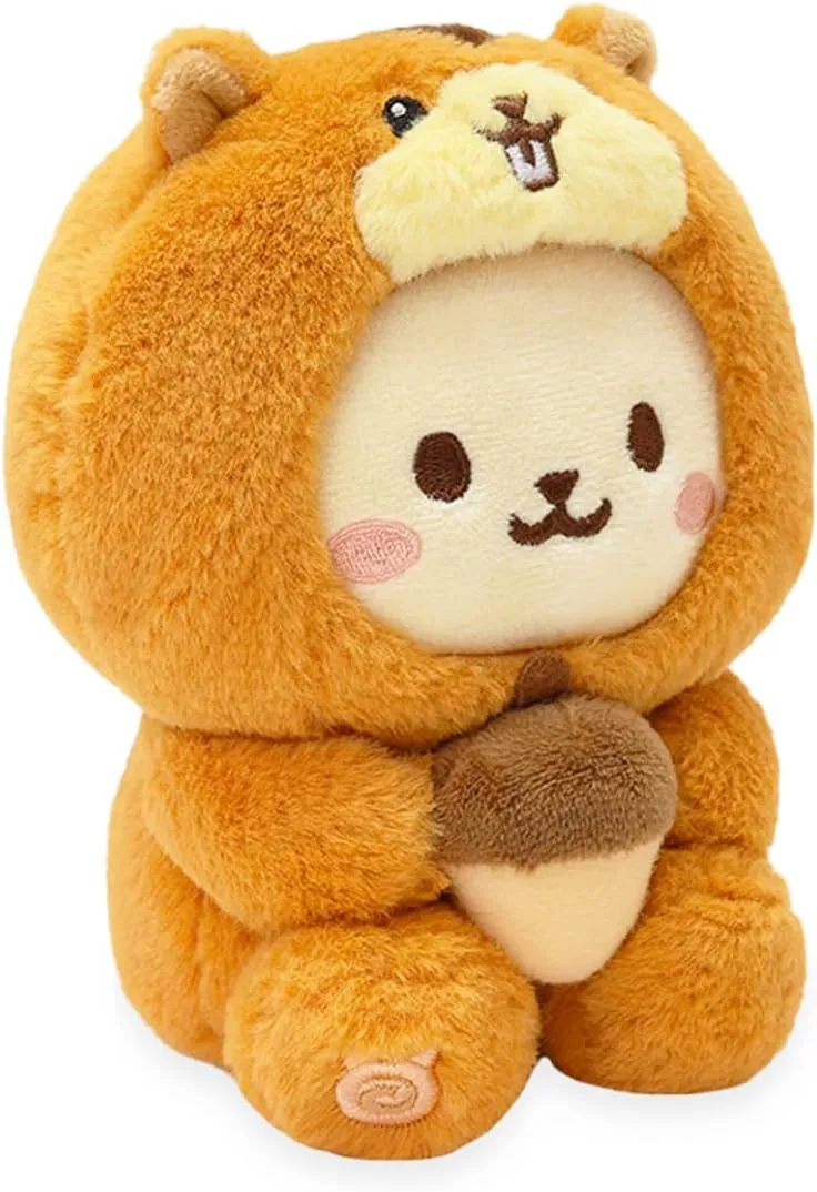 Anirollz Stuffed Animal Plush Toy Fall Animals Squirrel Bunniroll Small Plush Doll | Soft, Squishy, Warm, Cute, Comfort, Safe Birthday Gift Kawaii