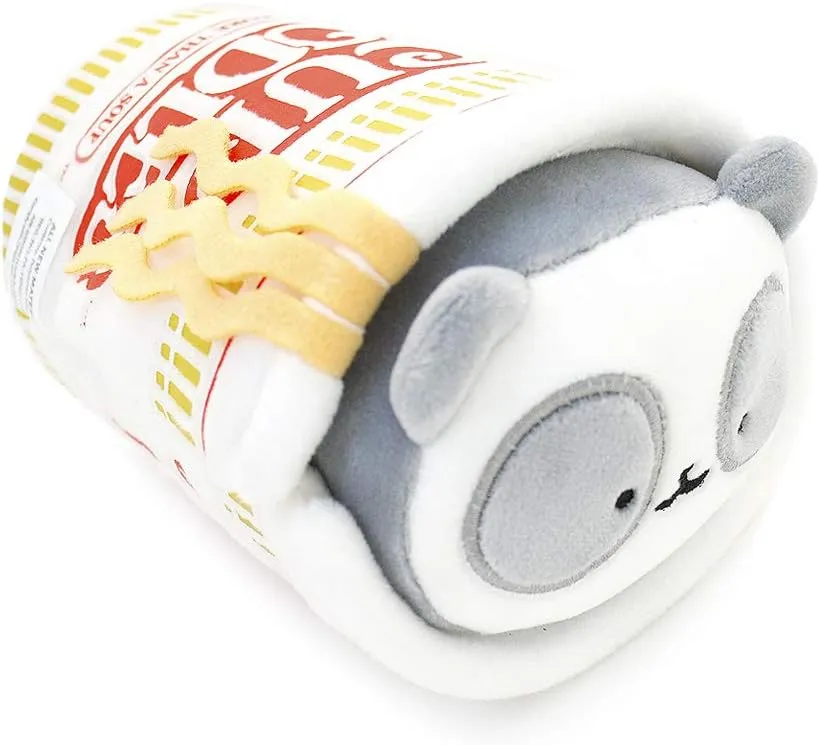 Anirollz Stuffed Animal Plush Toy - Official Nissin Cup Noodle Roll Blanket Outfitz Doll |Soft, Squishy, Warm, Cute, Comfort, Safe| Pillow with Panda - Birthday Decorations Gift Set 3" & 6" Pandaroll