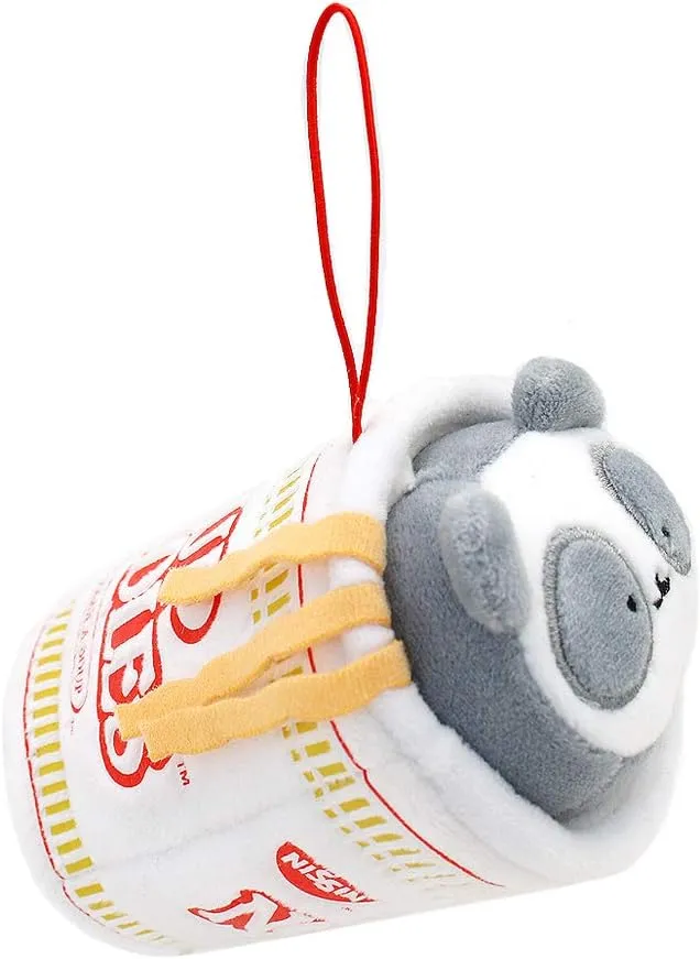 Anirollz Stuffed Animal Plush Toy - Official Nissin Cup Noodle Roll Blanket Outfitz Doll |Soft, Squishy, Warm, Cute, Comfort, Safe| Pillow with Panda - Birthday Decorations Gift Set 3" & 6" Pandaroll