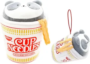 Anirollz Stuffed Animal Plush Toy - Official Nissin Cup Noodle Roll Blanket Outfitz Doll |Soft, Squishy, Warm, Cute, Comfort, Safe| Pillow with Panda - Birthday Decorations Gift Set 3" & 6" Pandaroll
